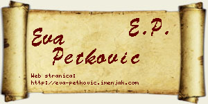Eva Petković vizit kartica